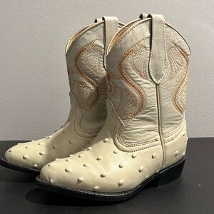 Toddler Girls size 10 kids Cowboy Boots- Cream